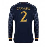 Fotballdrakt Herre Real Madrid Daniel Carvajal #2 Bortedrakt 2023-24 Langermet